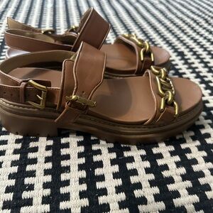 Brown Leather Michael Kors Sandals